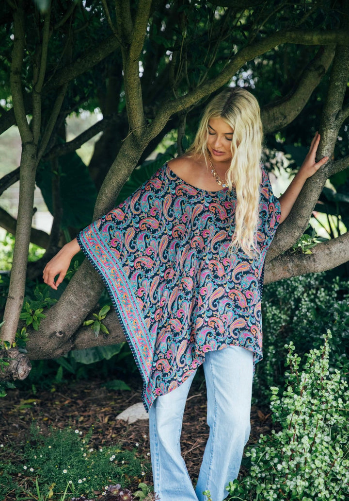Mimi Blouse ~ Noir Paisleys