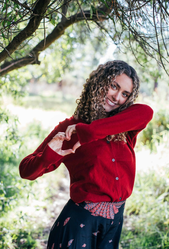 Woolly Cardi ~ Rouge