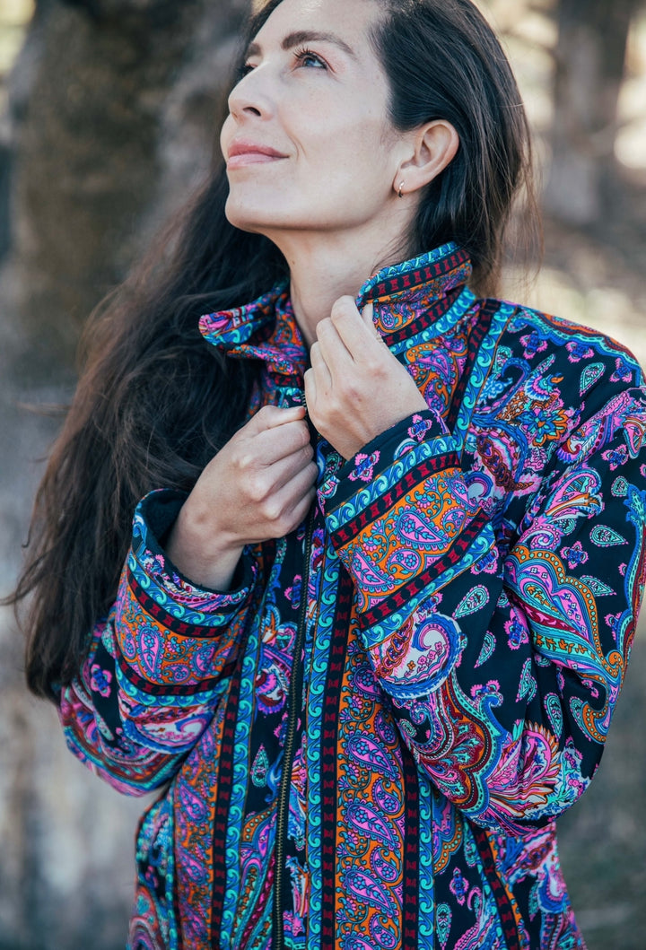 Flower Bomb Jacket ~ Black Paisley