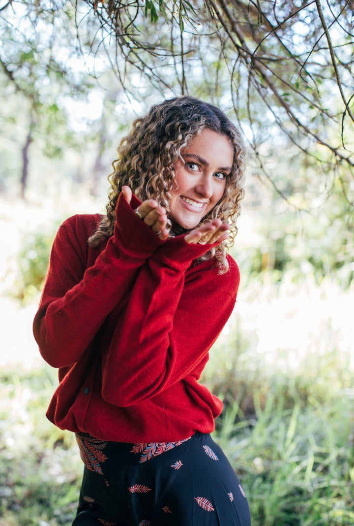 Woolly Cardi ~ Rouge