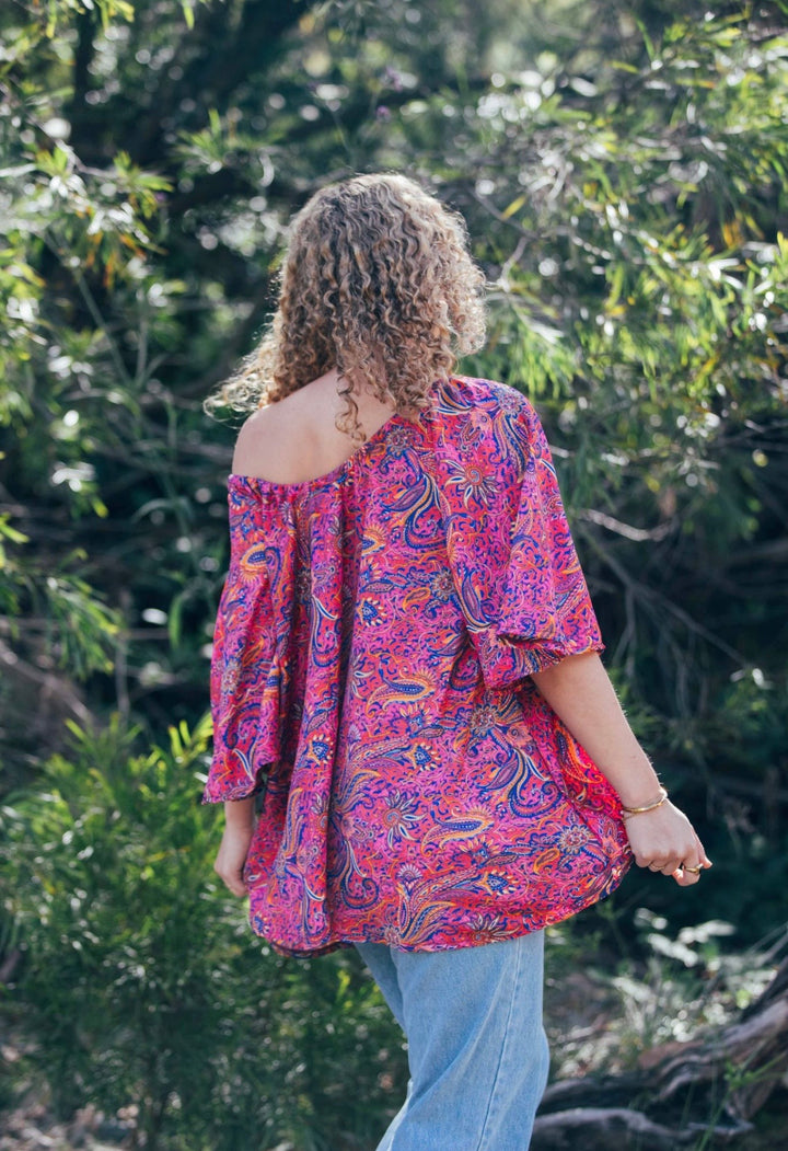 Sunflower Top ~ Fuchsia Pink