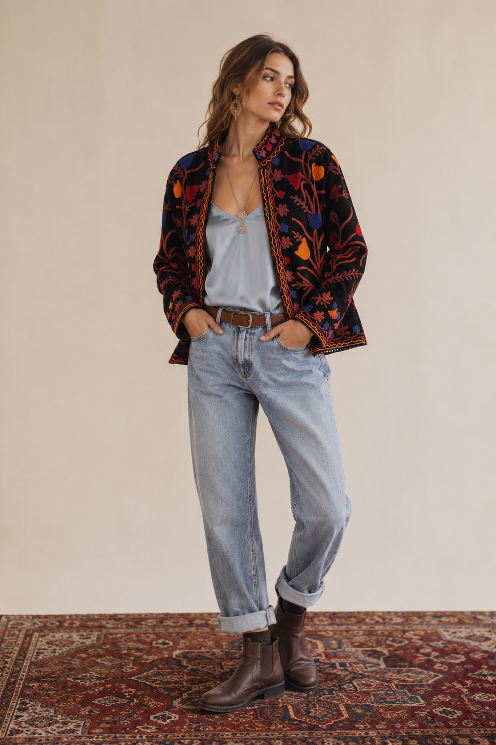 Warm Love velvet jacket - Chocolate