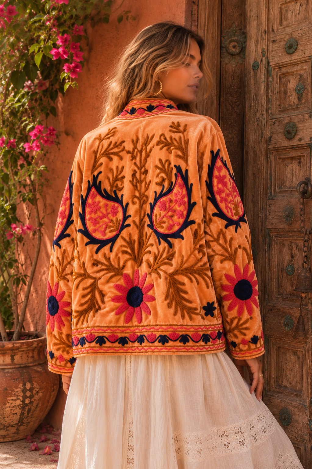 Warm Love velvet jacket - Peach