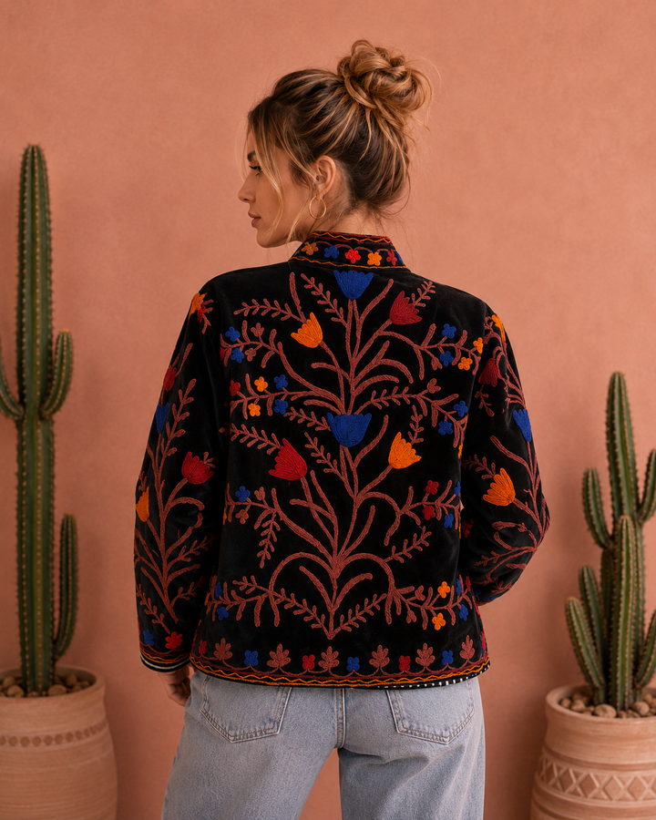 Warm Love velvet jacket - Chocolate