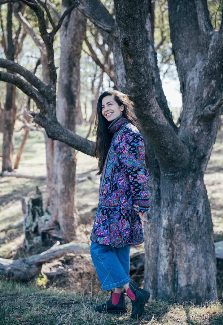 Flower Bomb Jacket ~ Black Paisley