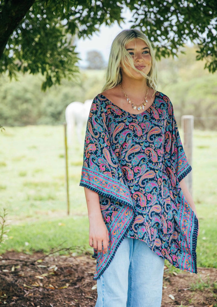 Mimi Blouse ~ Noir Paisleys