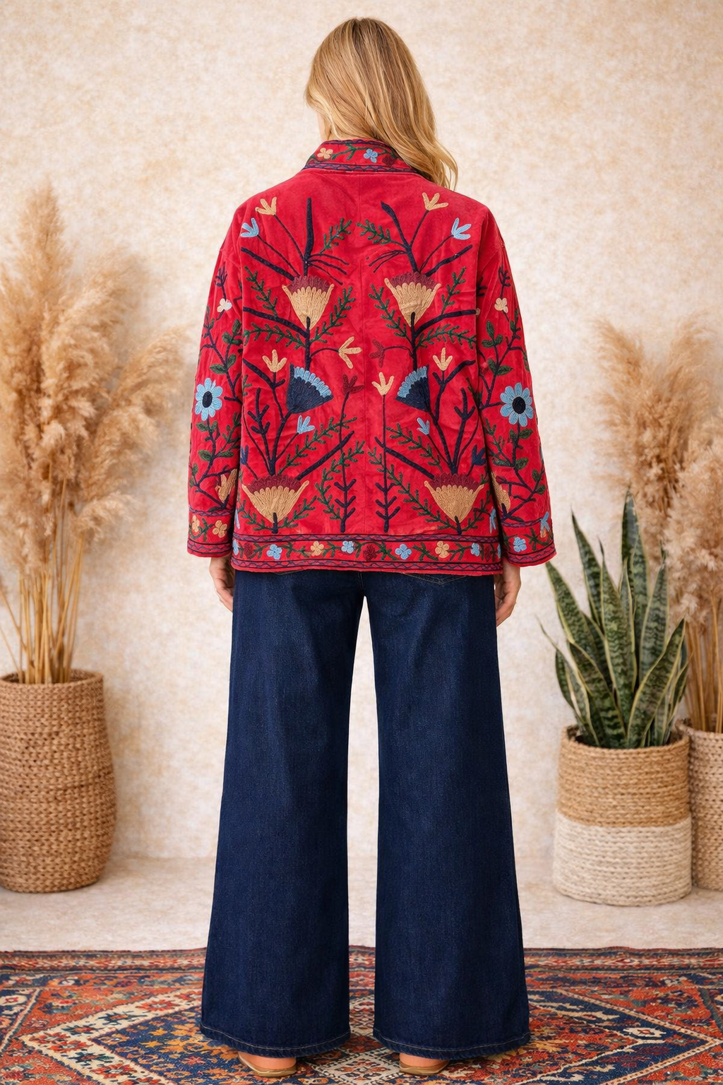 Warm Love velvet jacket  - Rouge