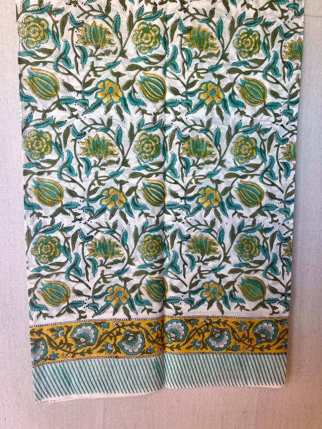 Sunshine Sarong - White/mustard/green