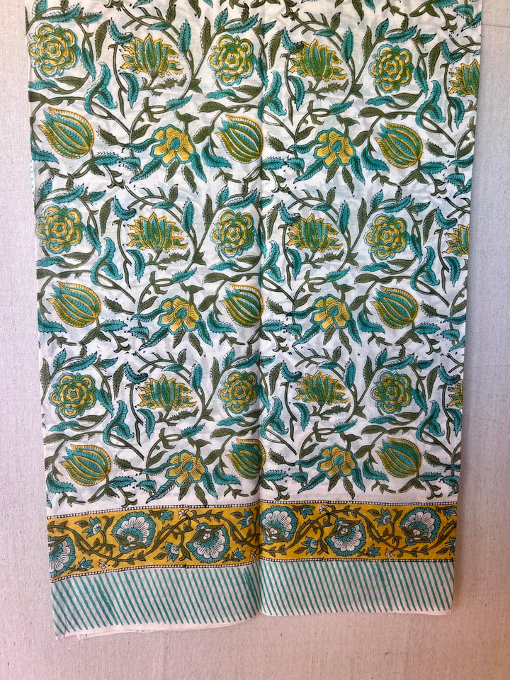 Sunshine Sarong - White/mustard/green