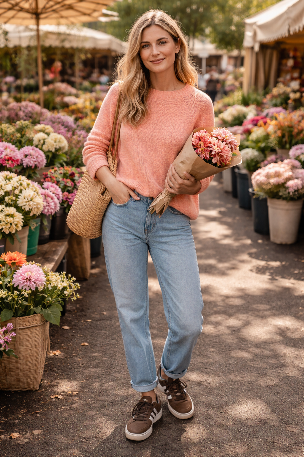 Mohair knit - Peach