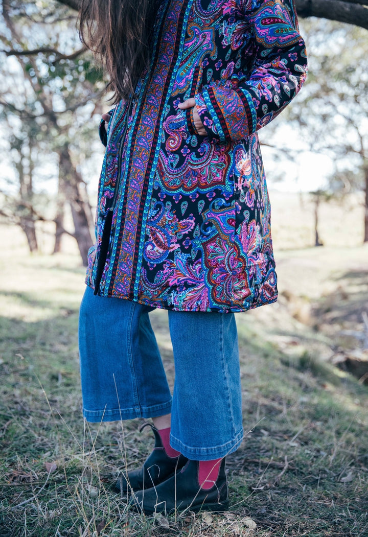 Flower Bomb Jacket ~ Black Paisley