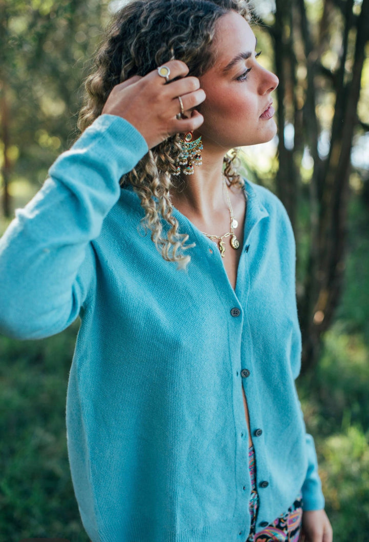 Woolly Cardi ~ teal