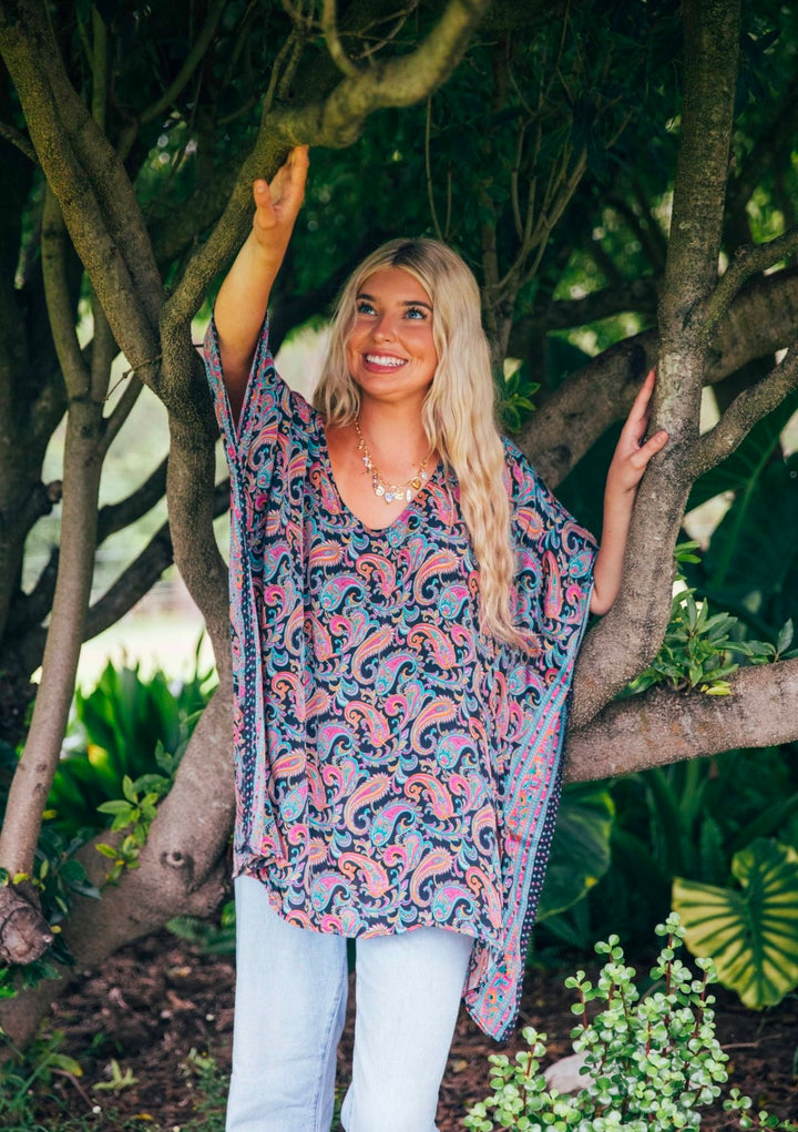 Mimi Blouse ~ Noir Paisleys