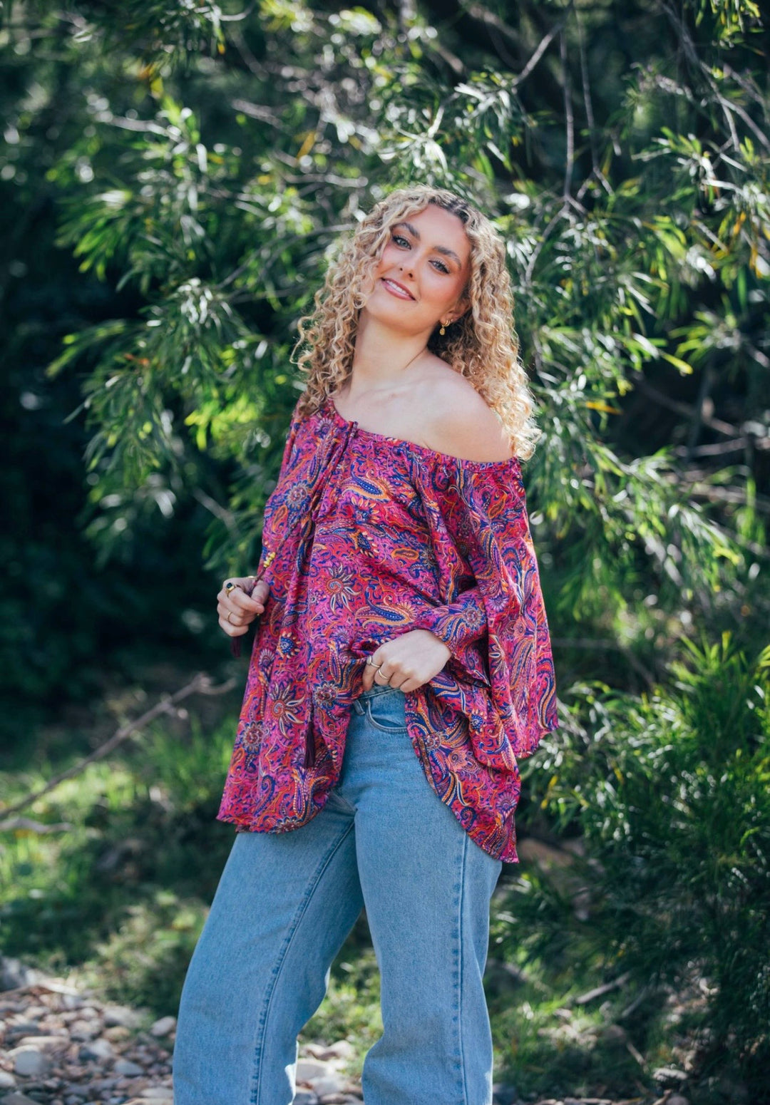 Sunflower Top ~ Fuchsia Pink