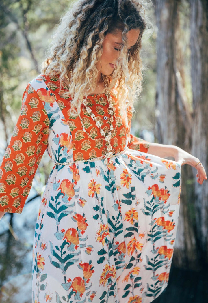 Saffron Dress ~ Tangerine