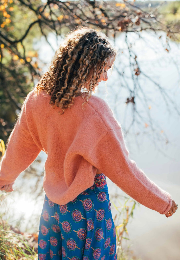 Fireside knit ~ Peach