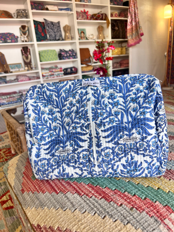 Sunshine Tote large - Blue and white