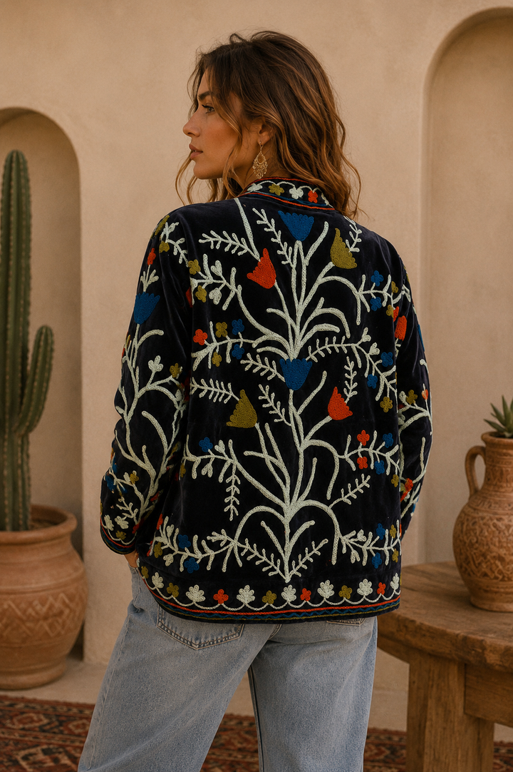 Warm Love velvet jacket - Midnight