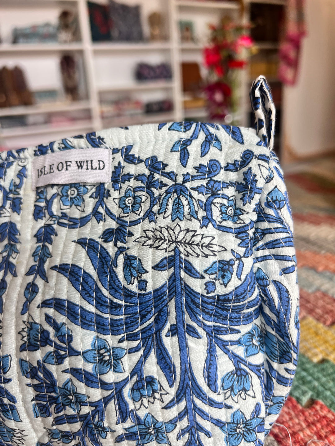 Sunshine Tote mini - Blue and white