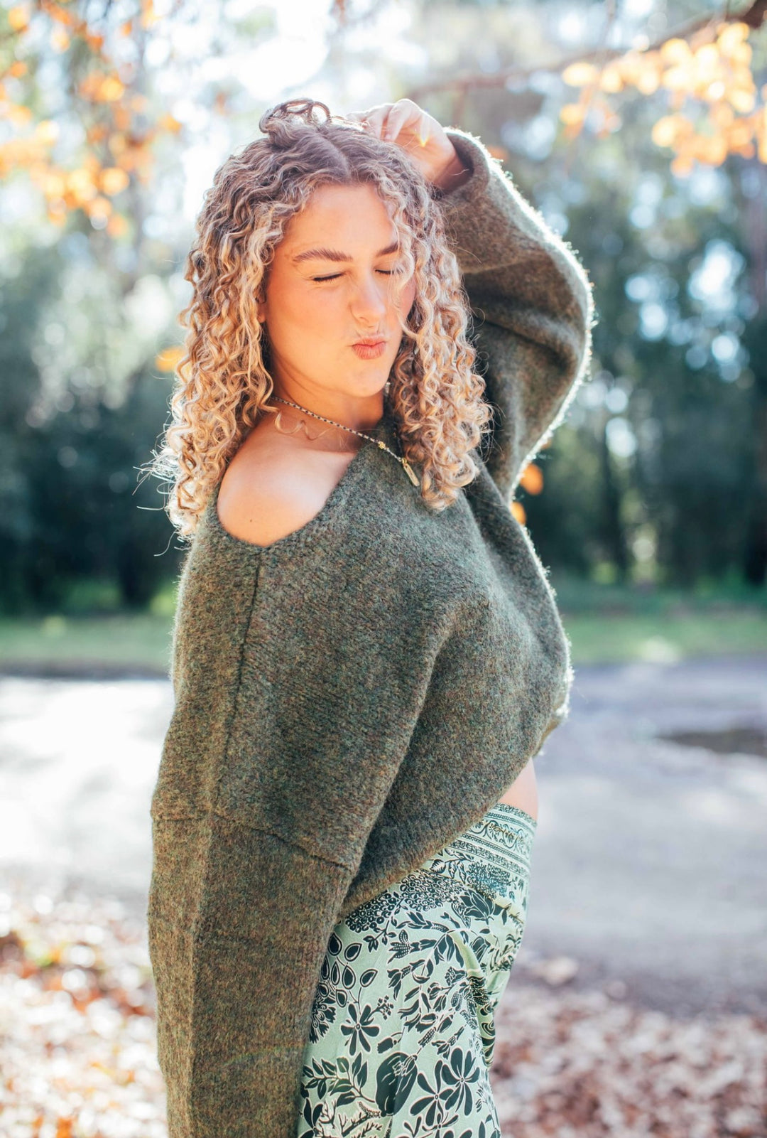 Fireside knit ~ Moss