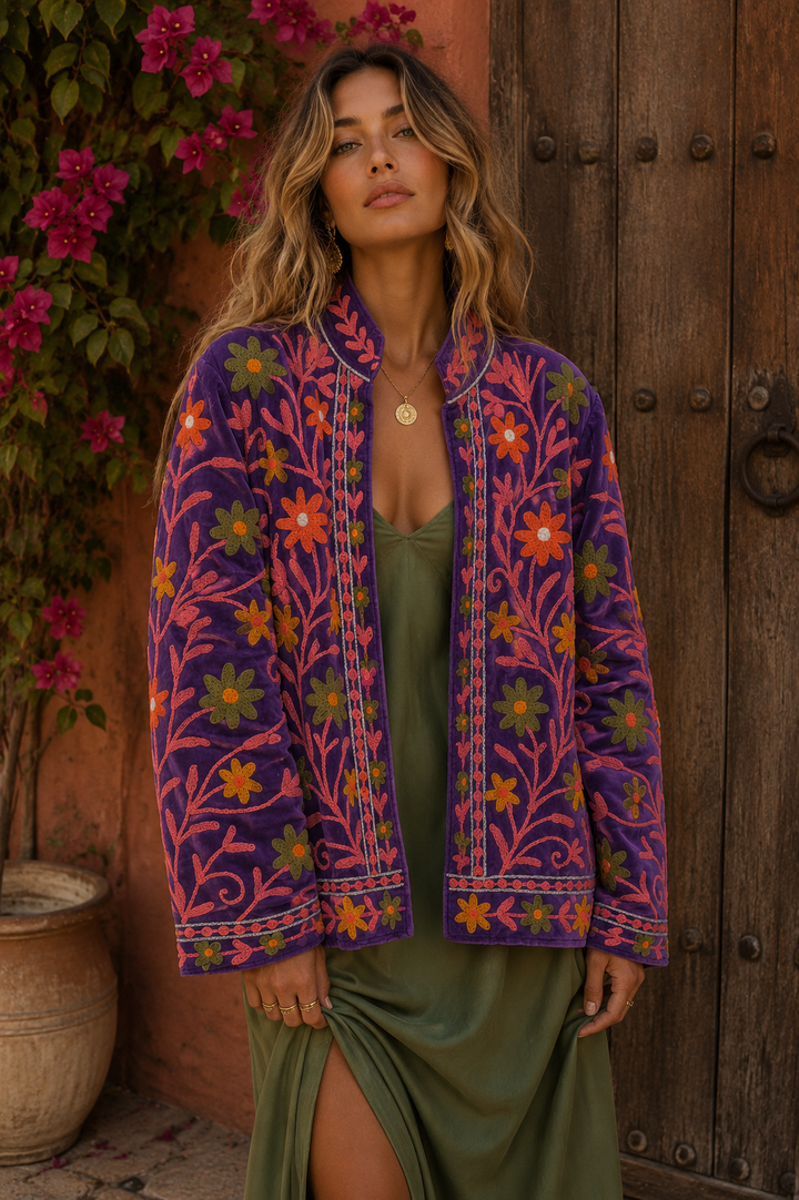 Warm Love velvet jacket - Violet