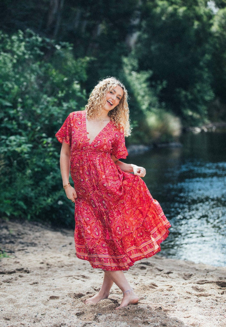 Flamingo Dress ~ Red