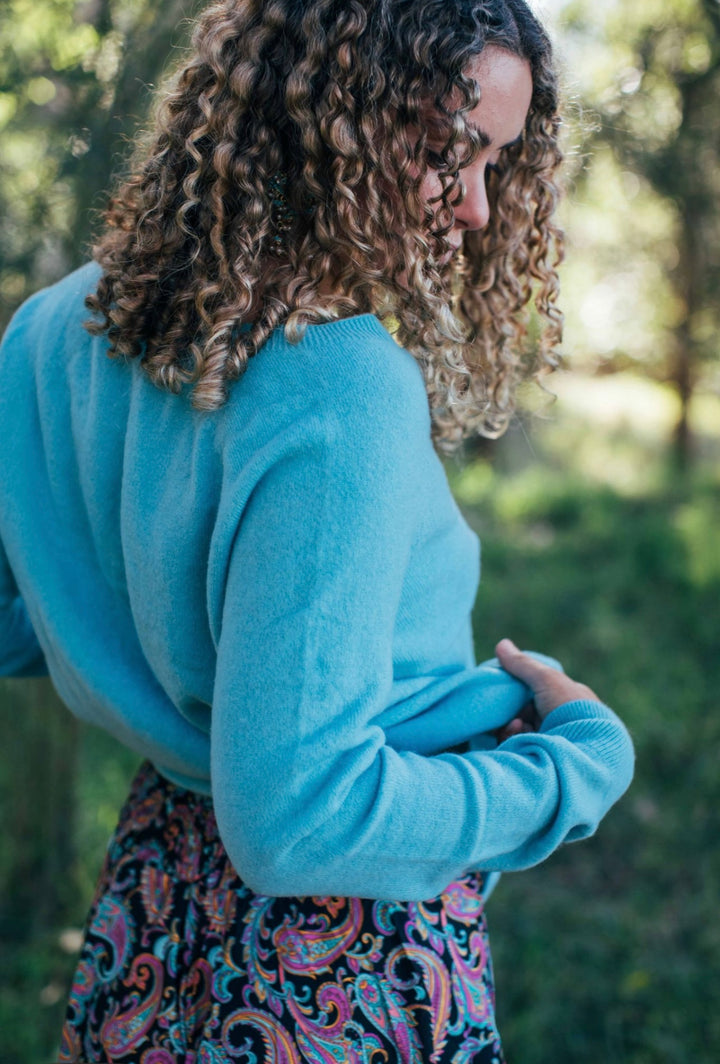 Woolly Cardi ~ teal