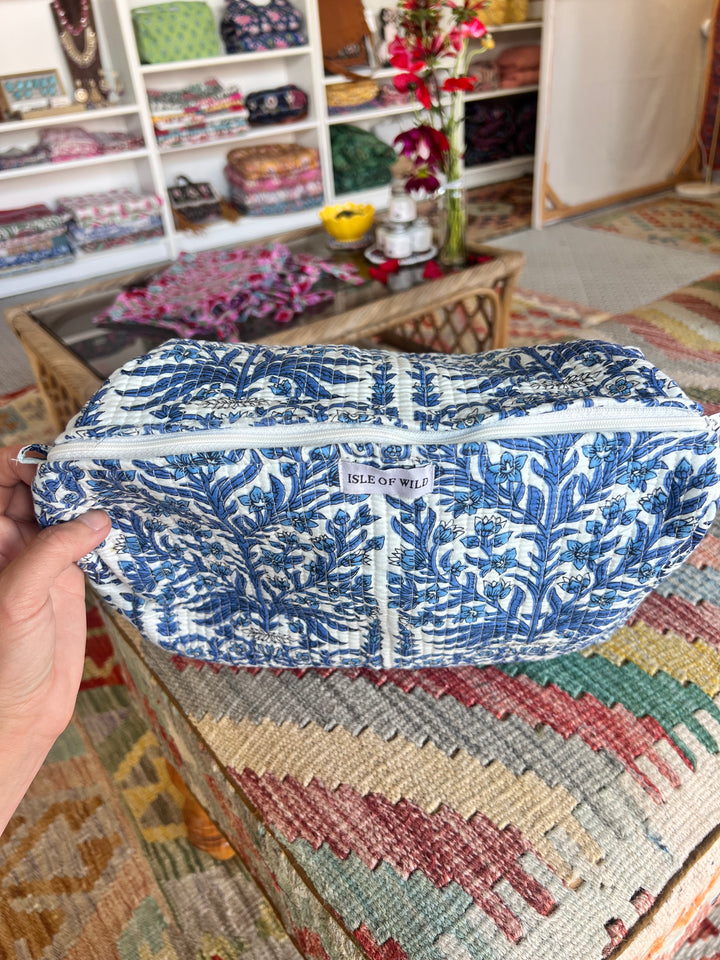 Sunshine Tote large - Blue and white