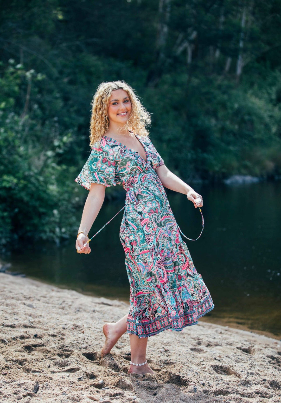 Flamingo Dress ~ Retro Paisley