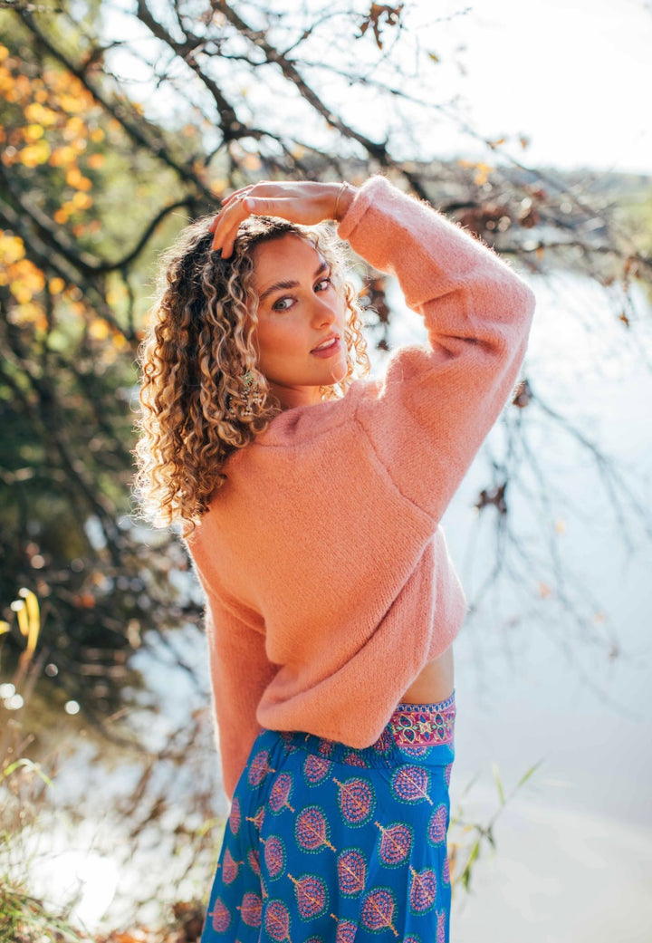 Fireside knit ~ Peach