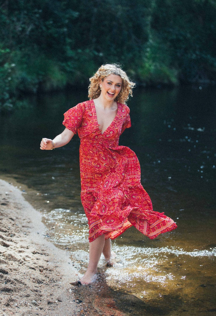 Flamingo Dress ~ Red