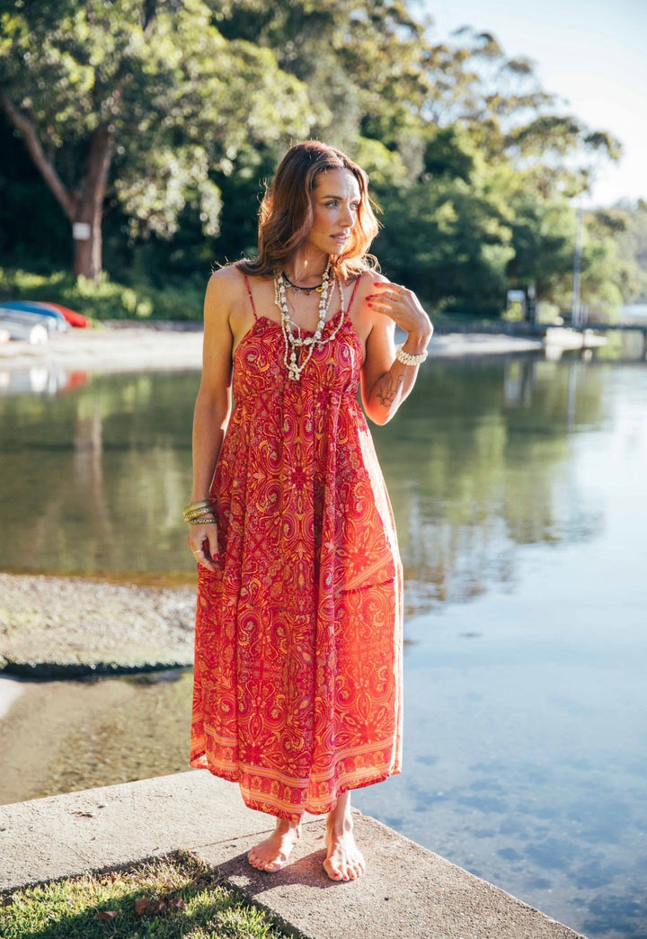 Iris Sun Dress ~ Red