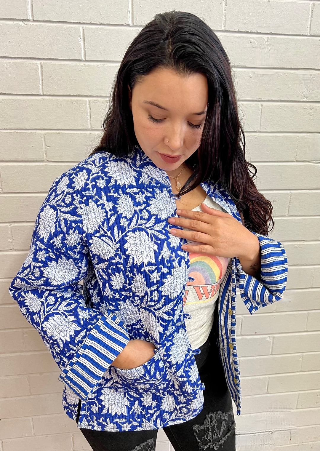 Violet reversible jacket ~ Navy