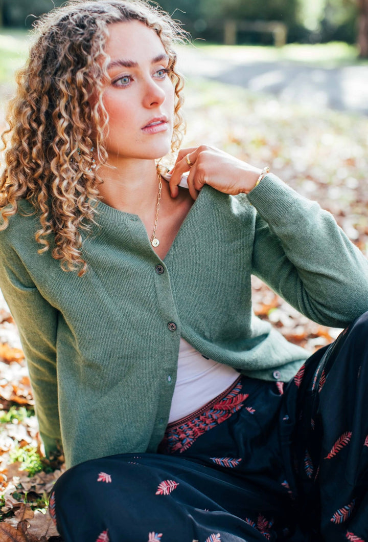 Woolly Cardi ~ Sage