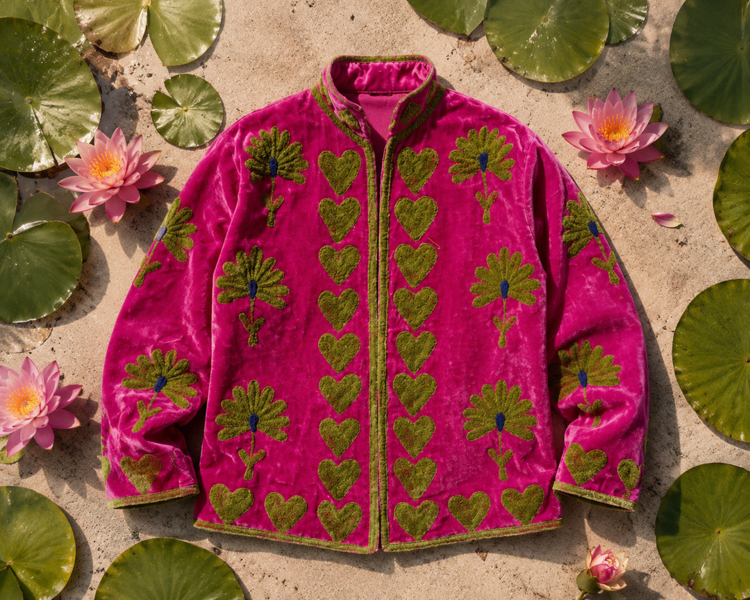 Warm Love velvet jacket - Fuchsia