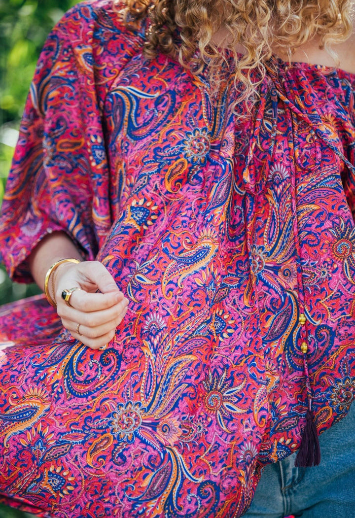 Sunflower Top ~ Fuchsia Pink