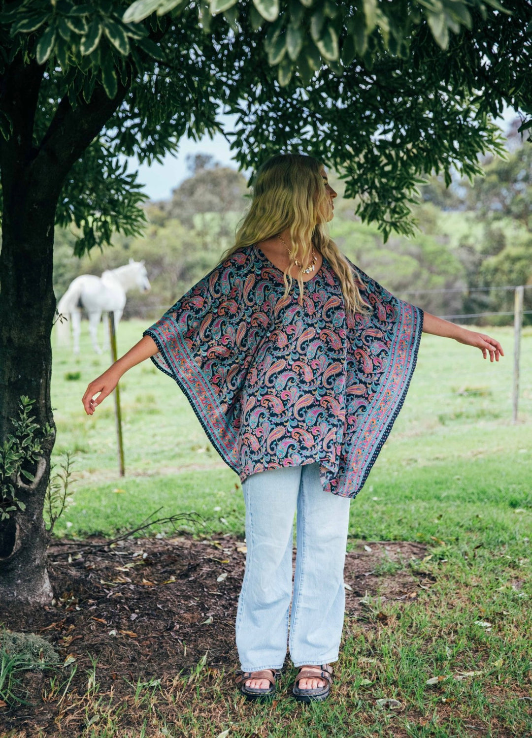 Mimi Blouse ~ Noir Paisleys