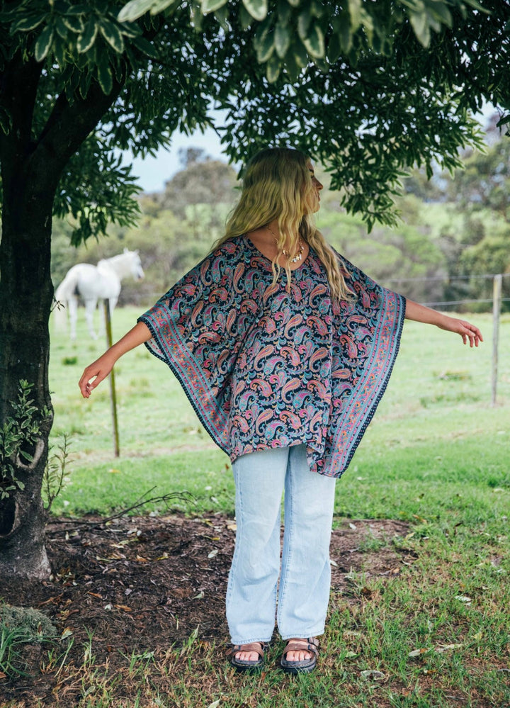Mimi Blouse ~ Noir Paisleys
