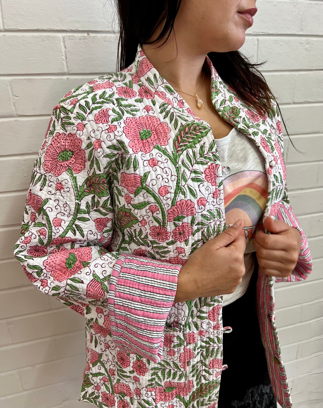 Violet reversible jacket ~ White