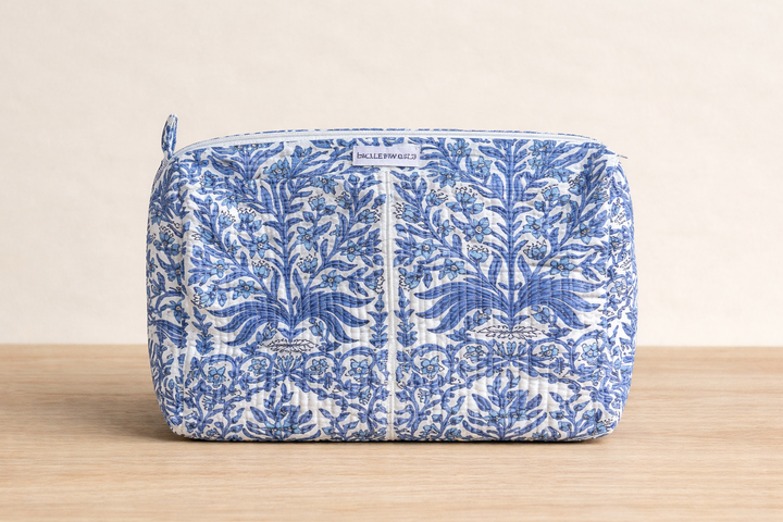 Sunshine Tote mini - Blue and white