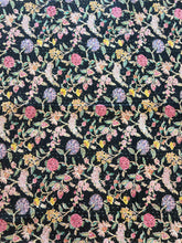 Load image into Gallery viewer, Kantha Rug ~ Black floral
