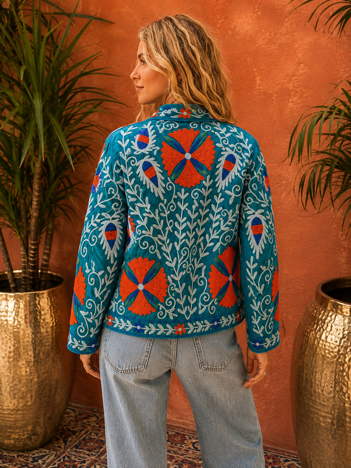 Warm Love velvet jacket - Teal