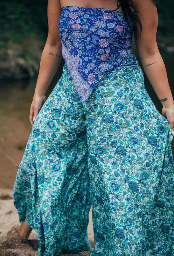 Rosa Pants ~ Turquoise with gold fleck ✨