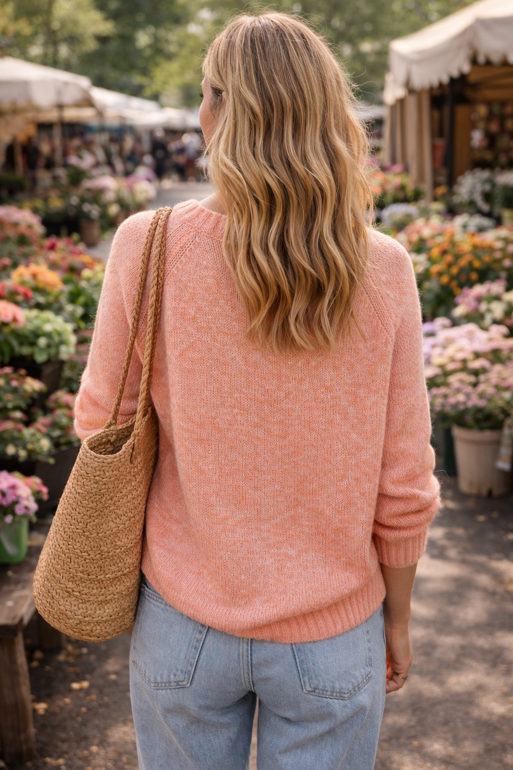 Mohair knit - Peach