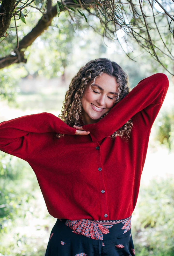Woolly Cardi ~ Rouge