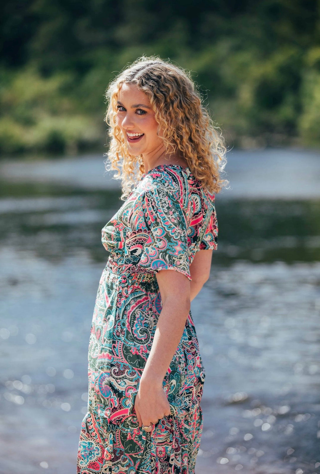 Flamingo Dress ~ Retro Paisley