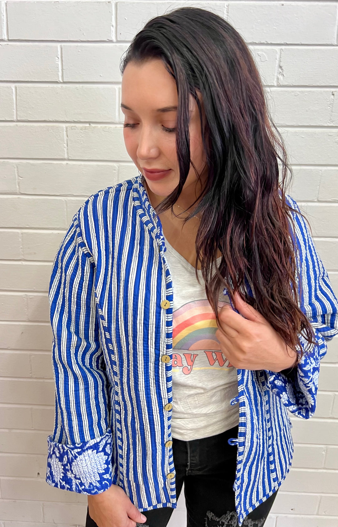 Violet reversible jacket ~ Navy