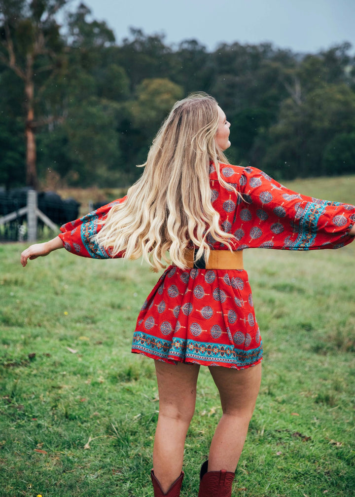 Juno Blouse ~ Red