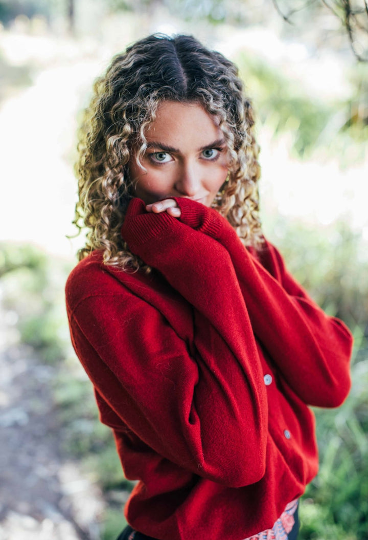 Woolly Cardi ~ Rouge