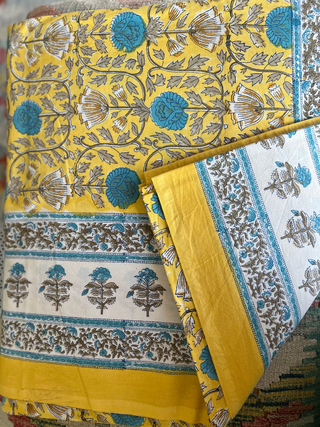 Wild bloom bed spread ~ yellow